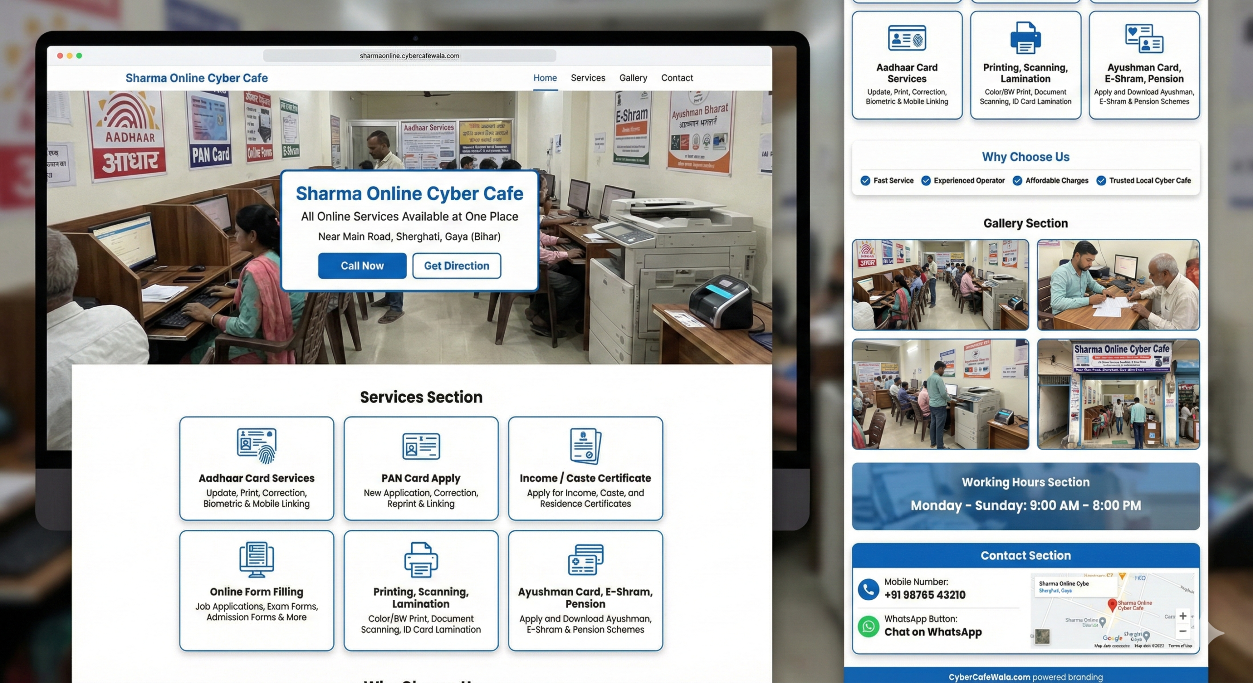 Cyber Cafe Website Demo Preview